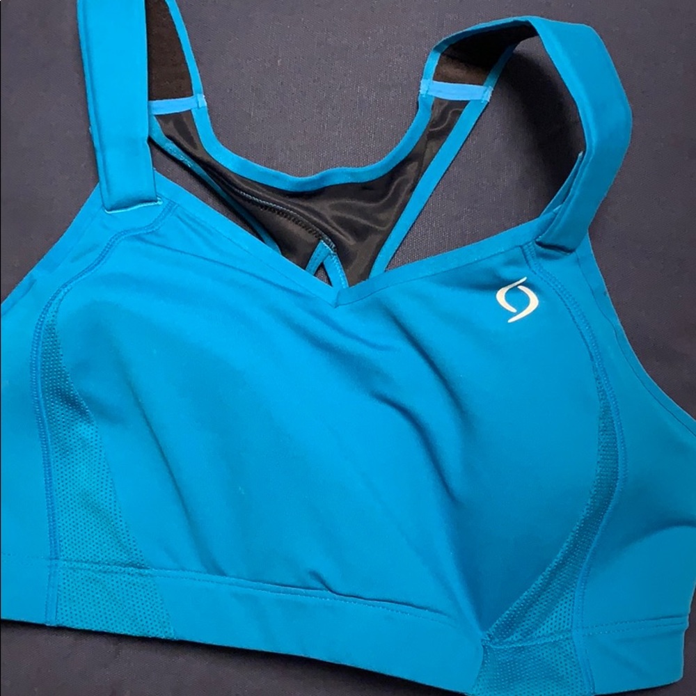 Moving Comfort Sports Bra 38D NWOT Blue